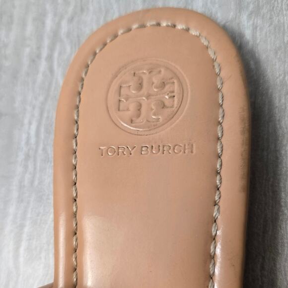 Tory Burch Pastel Rainbow MILLER Flat Thong Sandals Patent Leather Size 8 - Picture 3 of 4